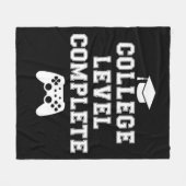大学卒業おめでとう ゲーマー ゲーム フリースブランケット (正面(横))