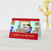 大学卒業おめでとおもしろいう カード (黄色い花)