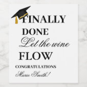 大学卒業と相性がいい ワインラベル (シングルラベル)