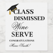 大学卒業と相性がいい ワインラベル (シングルラベル)