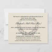 大学卒業のお知らせ フォーマル カレッジ 招待状 (裏面)