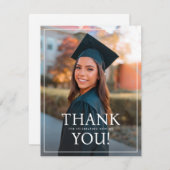 大学卒業パーティーサンキューカードテンプレート サンキューカード (正面/裏面)