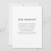 大学卒業写真アナウンスメントカード 案内状 (裏面)