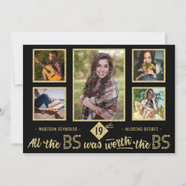 大学卒業写真学士号パーティー 招待状