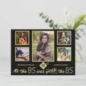 大学卒業写真学士号パーティー 招待状 (スタンド正面)