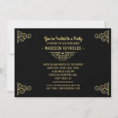 大学卒業写真学士号パーティー 招待状 (裏面)