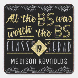 大学卒業学士号おもしろい取得 スクエアシール