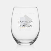 大学卒業式ステムレスワイングラス ステムなしワイングラス (裏面)