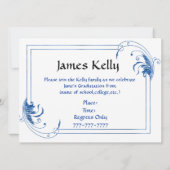 大学卒業招待状 招待状 (裏面)