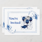 大学卒業招待状 招待状 (正面/裏面)