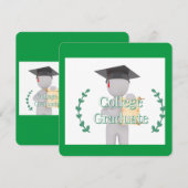 大学卒業生 招待状 (正面/裏面)