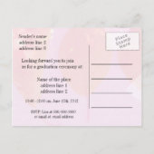 大学卒業発表の招待状 インビテーションポストカード (裏面)