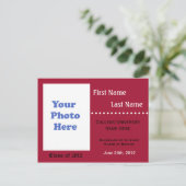 大学卒業発表の招待状 インビテーションポストカード (スタンド正面)