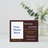 大学卒業発表の招待状 インビテーションポストカード (スタンド正面)