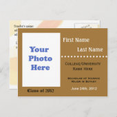 大学卒業発表の招待状 インビテーションポストカード (正面/裏面)