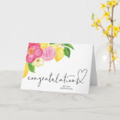 大学卒業祝いの大学院 カード (黄色い花)