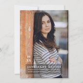 大学卒業者、卒業発表 招待状 (正面)