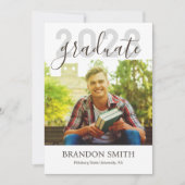 大学卒業2023写真招待状 案内状 (正面)