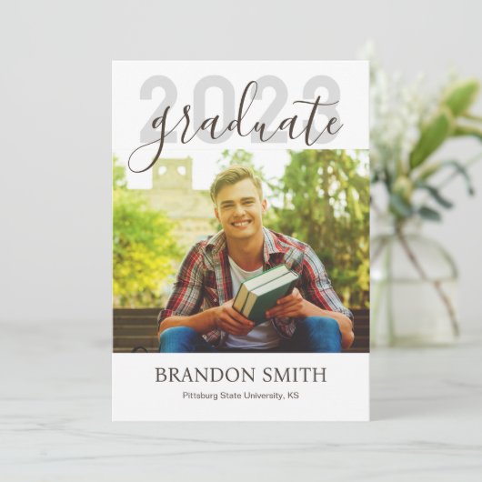 大学卒業2023写真招待状 案内状 (スタンド正面)