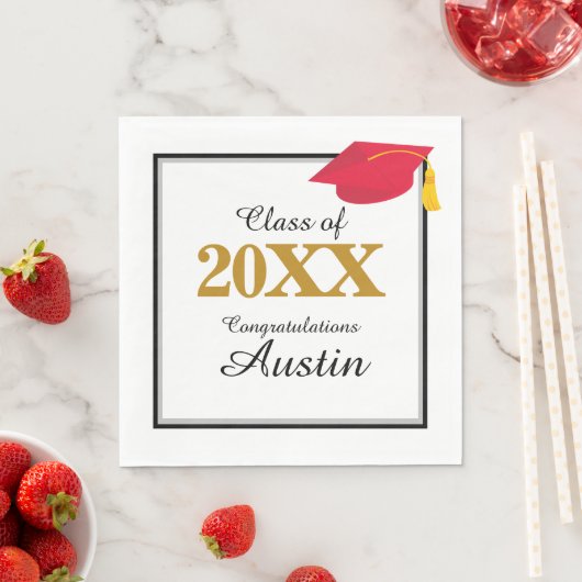 大学又は高等学校卒業 スタンダードランチョンナプキン (インサイチュ)