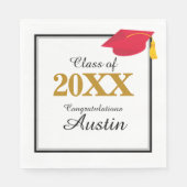 大学又は高等学校卒業 スタンダードランチョンナプキン (正面)