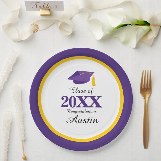 大学又は高等学校卒業 ペーパープレート (ウェディング)