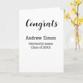 大学名　卒業おめでとう　20XX年度卒業生 カード (黄色い花)