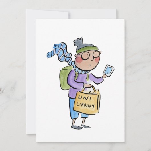 大学図書館 招待状 (正面)
