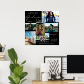 大学大学院フォトコラージュ3 – 黒 ポスター (ホームオフィス)