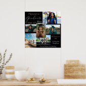 大学大学院フォトコラージュ3 – 黒 ポスター (キッチン)