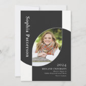 大学大学院二期撮影白黒 案内状 (正面)