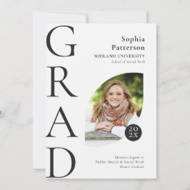 大学大学院写真白黒 案内状