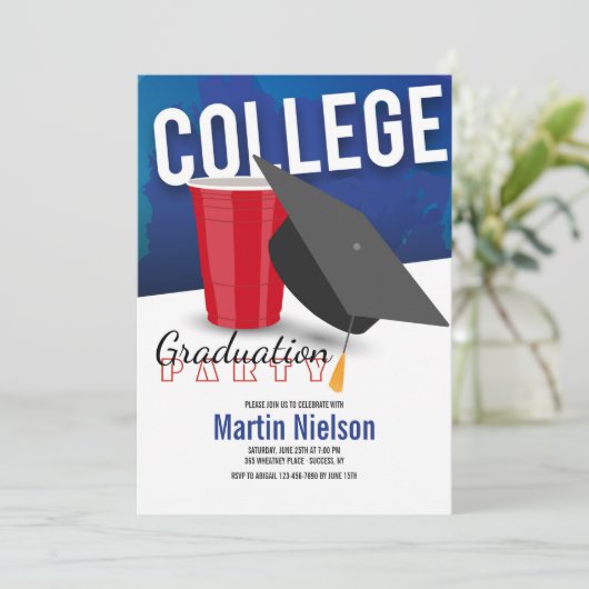 大学大学院招待状 招待状 (スタンド正面)