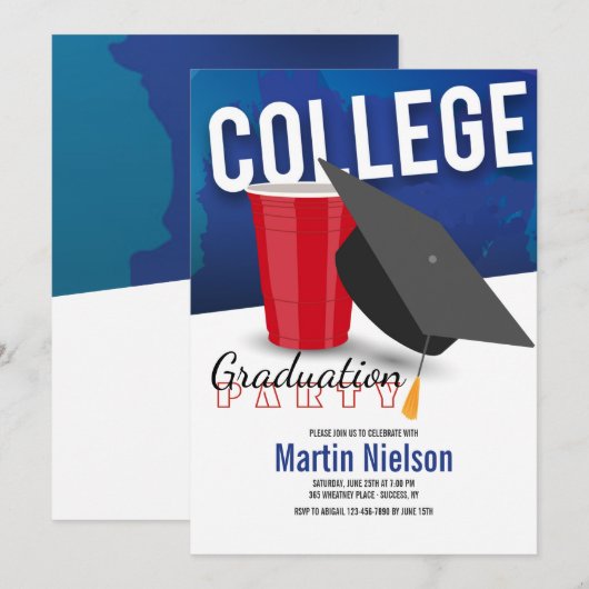 大学大学院招待状 招待状 (正面/裏面)