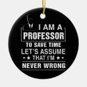 大学救数学友達に教授 セラミックオーナメント (正面)