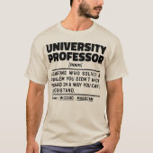 大学教授名詞類インストラクター おもしろい Tシャツ (正面)