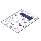 大学文具ミモかわいらしサ花模様カスタマイズ ノートブック (左側)