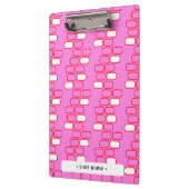 大学文房具ピンクレトロ クリップボード (左)