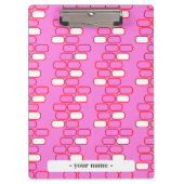 大学文房具ピンクレトロ クリップボード (正面)