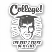 大学最高の生命7年 シール (正面)