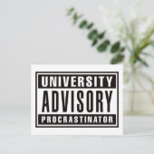 大学注意：先延ばし屋 ポストカード (スタンド正面)