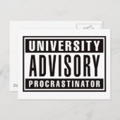 大学注意：先延ばし屋 ポストカード (正面/裏面)