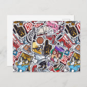 大学漫画パターン ポストカード (正面/裏面)