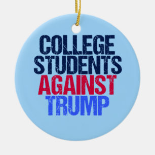 大学生がトランプに反対 セラミックオーナメント
