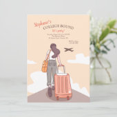 大学生になる女の子の卒業パーティー招待状 招待状 (スタンド正面)