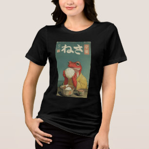 大学生のための浮世絵・日本のカエル芸術 トライブレンドＴシャツ