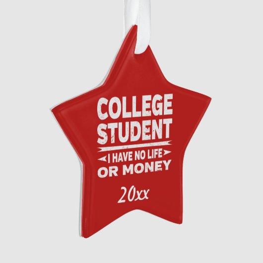 大学生の人生とお金 オーナメント (正面)