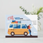 大学生への旅立ち メール招待状 招待状 (スタンド正面)