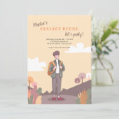 大学生への進学おめでとうパーティー招待状 招待状 (スタンド正面)