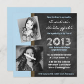 大学生モダン卒業招待状 招待状 (正面/裏面)